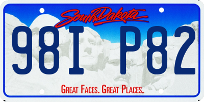 SD license plate 98IP82