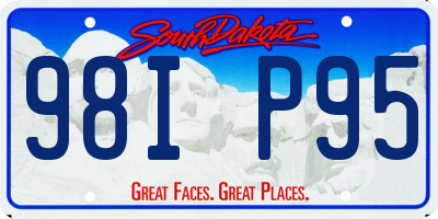 SD license plate 98IP95