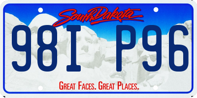 SD license plate 98IP96