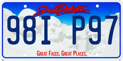 SD license plate 98IP97