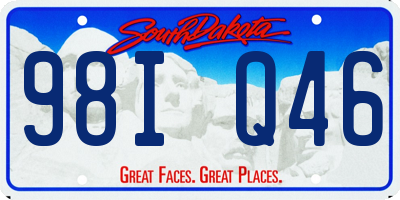 SD license plate 98IQ46