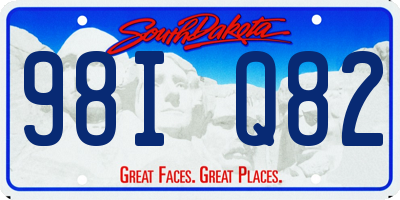 SD license plate 98IQ82