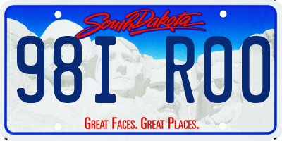 SD license plate 98IR00