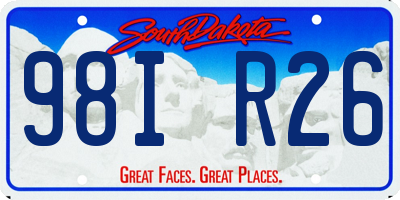 SD license plate 98IR26