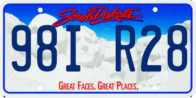 SD license plate 98IR28