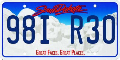 SD license plate 98IR30