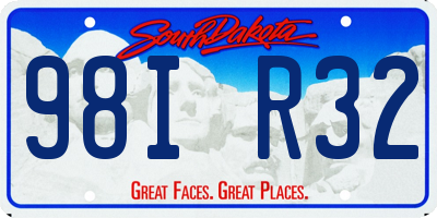 SD license plate 98IR32