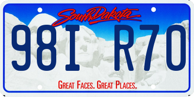 SD license plate 98IR70