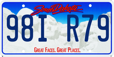 SD license plate 98IR79
