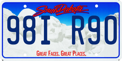 SD license plate 98IR90