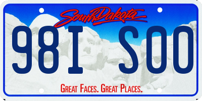 SD license plate 98IS00