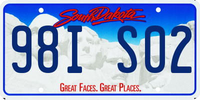 SD license plate 98IS02