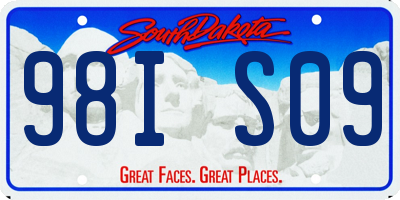 SD license plate 98IS09