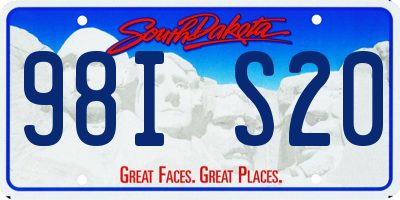 SD license plate 98IS20