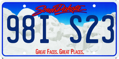 SD license plate 98IS23