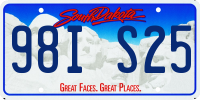 SD license plate 98IS25