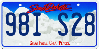 SD license plate 98IS28