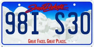 SD license plate 98IS30