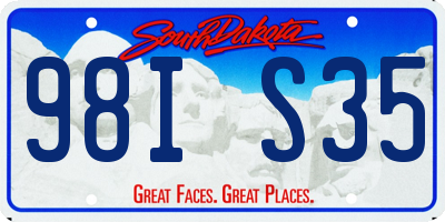 SD license plate 98IS35