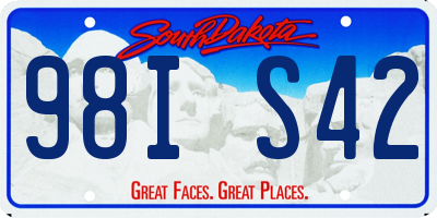 SD license plate 98IS42