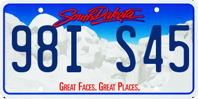 SD license plate 98IS45