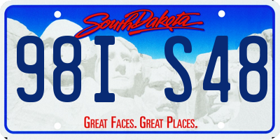 SD license plate 98IS48