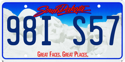 SD license plate 98IS57