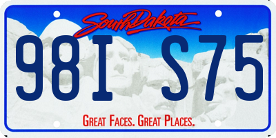 SD license plate 98IS75