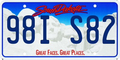 SD license plate 98IS82