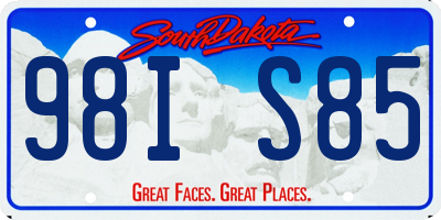 SD license plate 98IS85