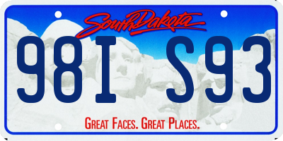 SD license plate 98IS93