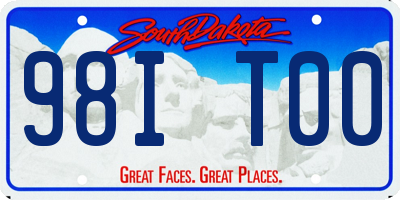 SD license plate 98IT00