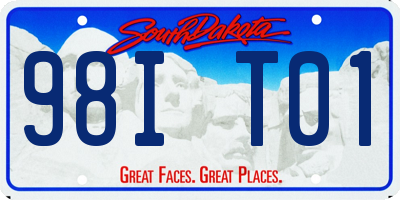 SD license plate 98IT01