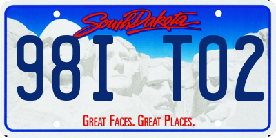 SD license plate 98IT02