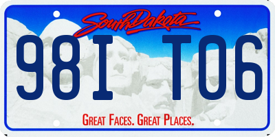 SD license plate 98IT06