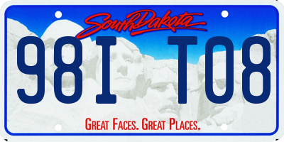 SD license plate 98IT08