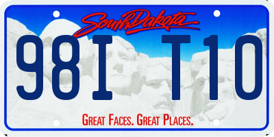 SD license plate 98IT10