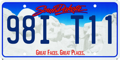 SD license plate 98IT11