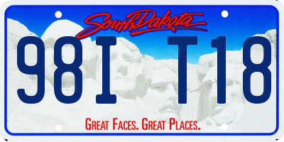 SD license plate 98IT18