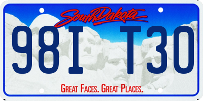 SD license plate 98IT30