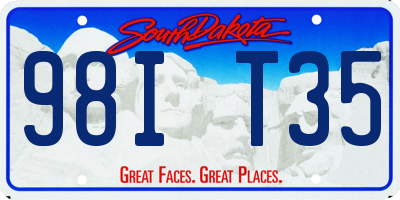 SD license plate 98IT35