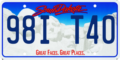 SD license plate 98IT40