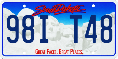 SD license plate 98IT48