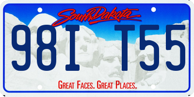 SD license plate 98IT55