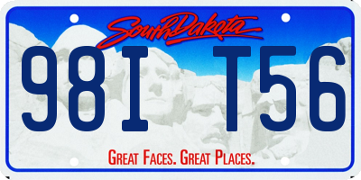 SD license plate 98IT56