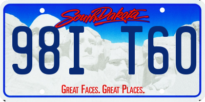 SD license plate 98IT60