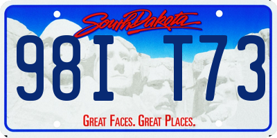 SD license plate 98IT73