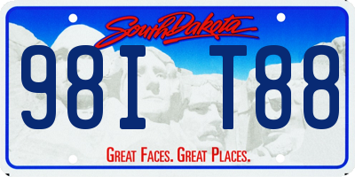 SD license plate 98IT88