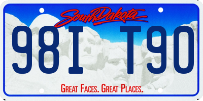 SD license plate 98IT90