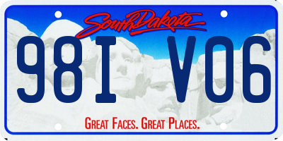 SD license plate 98IV06